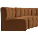  Manufacturer Color_Saddle -- Arc 145" Saddle Velvet Upholstered 6 pc Modular Sectional IMAGE 11