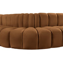 Meridian Arc Saddle Velvet 6 pc Modular Sectional IMAGE 13