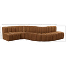 Meridian Arc Saddle Velvet 6 pc Modular Sectional IMAGE 14