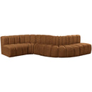Meridian Arc Saddle Velvet 6 pc Modular Sectional IMAGE 5