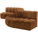  Manufacturer Color_Saddle -- Arc 145" Saddle Velvet Upholstered 6 pc Modular Sectional IMAGE 7