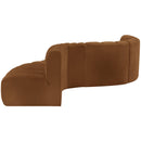  Manufacturer Color_Saddle -- Arc 145" Saddle Velvet Upholstered 6 pc Modular Sectional IMAGE 8