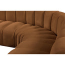 Manufacturer Color_Saddle -- Arc 145" Saddle Velvet Upholstered 6 pc Modular Sectional IMAGE 9
