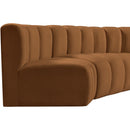 Meridian Arc Saddle Velvet 6 pc Modular Sectional IMAGE 10