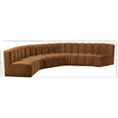  Manufacturer Color_Saddle -- Arc 151" Saddle Velvet Upholstered 6 pc Modular Sectional IMAGE 12