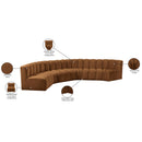  Manufacturer Color_Saddle -- Arc 151" Saddle Velvet Upholstered 6 pc Modular Sectional IMAGE 13