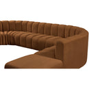  Manufacturer Color_Saddle -- Arc 146" Saddle Velvet Upholstered 6 pc Modular Sectional IMAGE 10