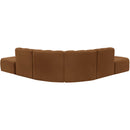  Manufacturer Color_Saddle -- Arc 146" Saddle Velvet Upholstered 6 pc Modular Sectional IMAGE 3