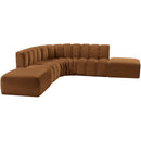  Manufacturer Color_Saddle -- Arc 146" Saddle Velvet Upholstered 6 pc Modular Sectional IMAGE 5