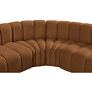 Meridian Arc Saddle Velvet 6 pc Modular Sectional IMAGE 9