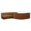  Manufacturer Color_Saddle -- Arc 145" Saddle Velvet Upholstered 6 pc Modular Sectional IMAGE 10
