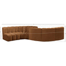 Meridian Arc Saddle Velvet 6 pc Modular Sectional IMAGE 10