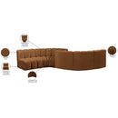  Manufacturer Color_Saddle -- Arc 145" Saddle Velvet Upholstered 6 pc Modular Sectional IMAGE 11