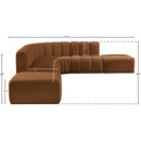 Manufacturer Color_Saddle -- Arc 172" Saddle Velvet Upholstered 7 pc Modular Sectional IMAGE 13
