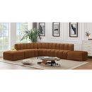  Manufacturer Color_Saddle -- Arc 172" Saddle Velvet Upholstered 7 pc Modular Sectional IMAGE 2