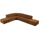  Manufacturer Color_Saddle -- Arc 172" Saddle Velvet Upholstered 7 pc Modular Sectional IMAGE 4