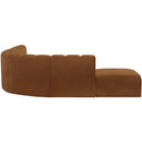  Manufacturer Color_Saddle -- Arc 172" Saddle Velvet Upholstered 7 pc Modular Sectional IMAGE 5