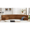  Manufacturer Color_Saddle -- Arc 162" Saddle Velvet Upholstered 7 pc Modular Sectional IMAGE 2