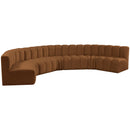  Manufacturer Color_Saddle -- Arc 162" Saddle Velvet Upholstered 7 pc Modular Sectional IMAGE 5