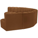  Manufacturer Color_Saddle -- Arc 162" Saddle Velvet Upholstered 7 pc Modular Sectional IMAGE 7