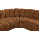 Meridian Arc Saddle Velvet 7 pc Modular Sectional IMAGE 9