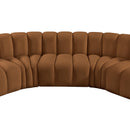  Manufacturer Color_Saddle -- Arc 170" Saddle Velvet Upholstered 7 pc Modular Sectional IMAGE 13