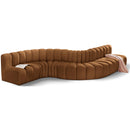  Manufacturer Color_Saddle -- Arc 170" Saddle Velvet Upholstered 7 pc Modular Sectional IMAGE 1