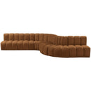Meridian Arc Saddle Velvet 7 pc Modular Sectional IMAGE 7