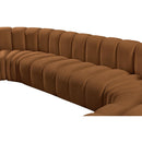 Meridian Arc Saddle Velvet 8 pc Modular Sectional IMAGE 10
