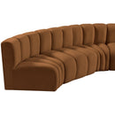  Manufacturer Color_Saddle -- Arc 150" Saddle Velvet Upholstered 8 pc Modular Sectional IMAGE 12