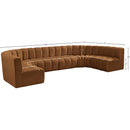  Manufacturer Color_Saddle -- Arc 150" Saddle Velvet Upholstered 8 pc Modular Sectional IMAGE 15