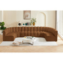  Manufacturer Color_Saddle -- Arc 150" Saddle Velvet Upholstered 8 pc Modular Sectional IMAGE 2