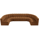  Manufacturer Color_Saddle -- Arc 150" Saddle Velvet Upholstered 8 pc Modular Sectional IMAGE 4