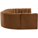  Manufacturer Color_Saddle -- Arc 150" Saddle Velvet Upholstered 8 pc Modular Sectional IMAGE 7