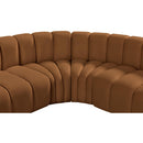  Manufacturer Color_Saddle -- Arc 150" Saddle Velvet Upholstered 8 pc Modular Sectional IMAGE 9