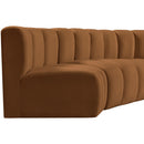  Manufacturer Color_Saddle -- Arc 162" Saddle Velvet Upholstered 8 pc Modular Sectional IMAGE 10