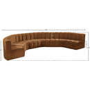  Manufacturer Color_Saddle -- Arc 162" Saddle Velvet Upholstered 8 pc Modular Sectional IMAGE 14