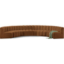  Manufacturer Color_Saddle -- Arc 162" Saddle Velvet Upholstered 8 pc Modular Sectional IMAGE 1