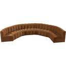  Manufacturer Color_Saddle -- Arc 162" Saddle Velvet Upholstered 8 pc Modular Sectional IMAGE 4