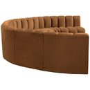  Manufacturer Color_Saddle -- Arc 162" Saddle Velvet Upholstered 8 pc Modular Sectional IMAGE 7