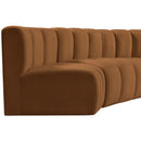  Manufacturer Color_Saddle -- Arc 197" Saddle Velvet Upholstered 8 pc Modular Sectional IMAGE 11