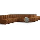 Meridian Arc Saddle Velvet 8 pc Modular Sectional IMAGE 1