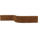Meridian Arc Saddle Velvet 8 pc Modular Sectional IMAGE 3