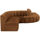  Manufacturer Color_Saddle -- Arc 197" Saddle Velvet Upholstered 8 pc Modular Sectional IMAGE 5