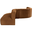 Meridian Arc Saddle Velvet 8 pc Modular Sectional IMAGE 8