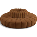 Meridian Arc Saddle Velvet 8 pc Modular Sectional IMAGE 1