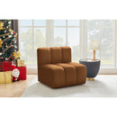  Manufacturer Color_Saddle -- Arc Saddle Velvet Upholstered Modular Straight Chair IMAGE 2