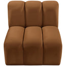  Manufacturer Color_Saddle -- Arc Saddle Velvet Upholstered Modular Straight Chair IMAGE 4