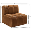  Manufacturer Color_Saddle -- Arc Saddle Velvet Upholstered Modular Straight Chair IMAGE 7