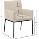  Color_Beige/ Black -- Meridian Reeves Arm Chair IMAGE 8